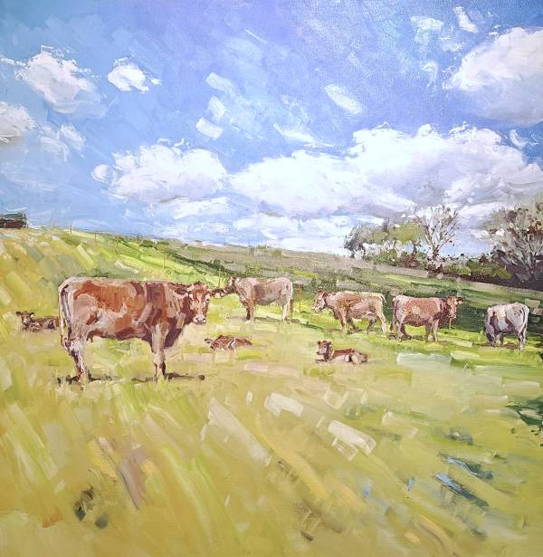 - Oil on Canvas, Painting by Jill Hudson, measuring 100 x 100 cm (H x W) £1850